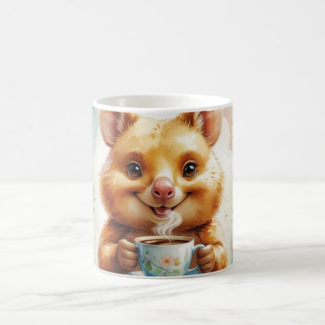 Taza De Café Quokka Coffee Mug - Cute vibraciones de la mañana (Centro)