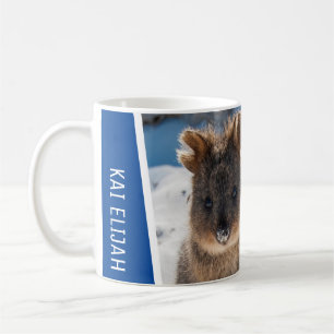 Taza De Café Quokka en la playa Australia Foto de animal lindo