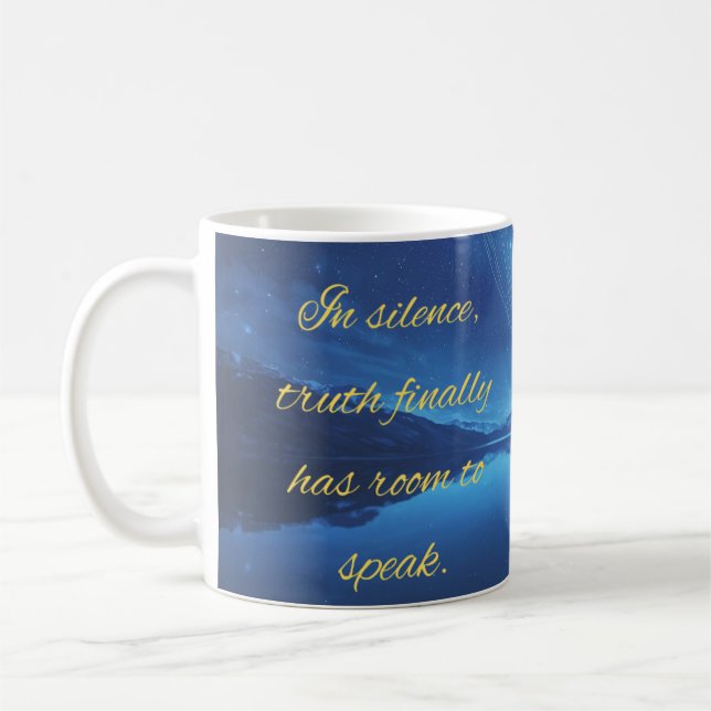 Taza De Café Quote of Silence Mug (Izquierda)