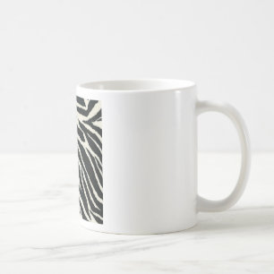 Taza De Café RAB Rockabilly Estampado de Cebra Negro y Blanco