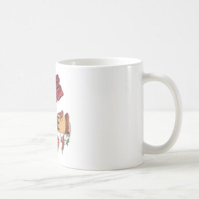 Taza De Café RAB Rockabilly Valentine Rosas, Love & Lipstick (Derecha)