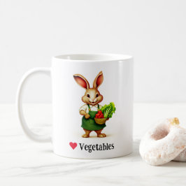 Taza De Café Rabbit ama Vegetables Mug