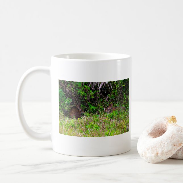 Taza De Café Rabbit Bunny Hare Cute Animal (Con donut)