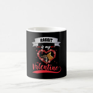 Taza De Café Rabbit Lover   El Conejo Es Mi Valentín