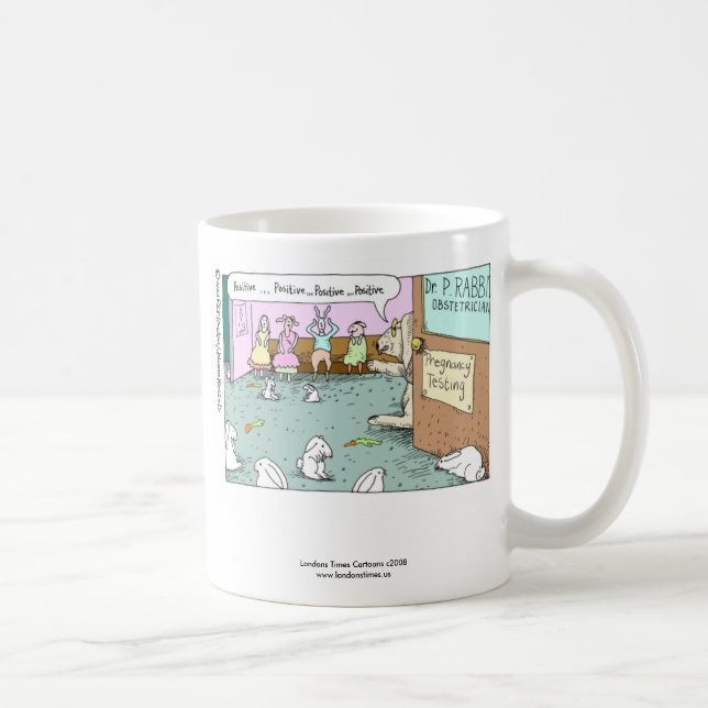 Taza De Café Rabbit OBGYN: Gracioso café Mug (Derecha)