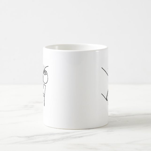 Taza De Café Rabia Meme del tirón del escritorio (Centro)