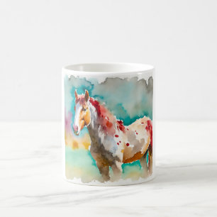 Taza De Café Rabicano Horse 031024AREF121 - Watercolor