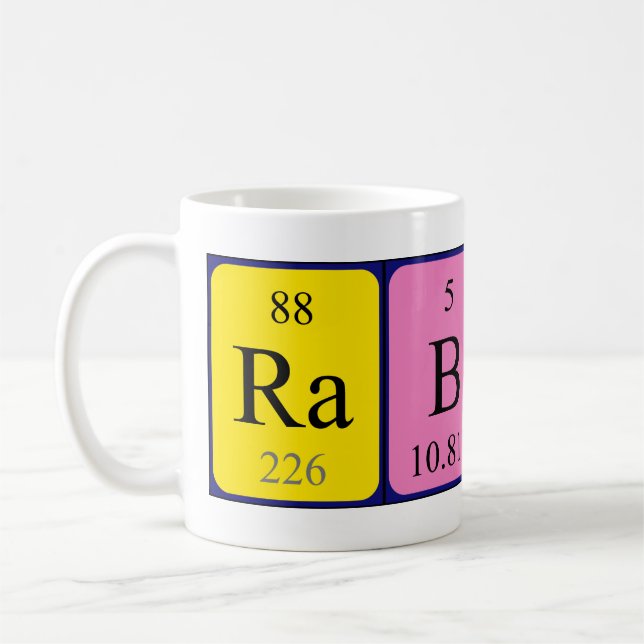 Taza De Café Rabid tabla periódica palabra mug (Izquierda)