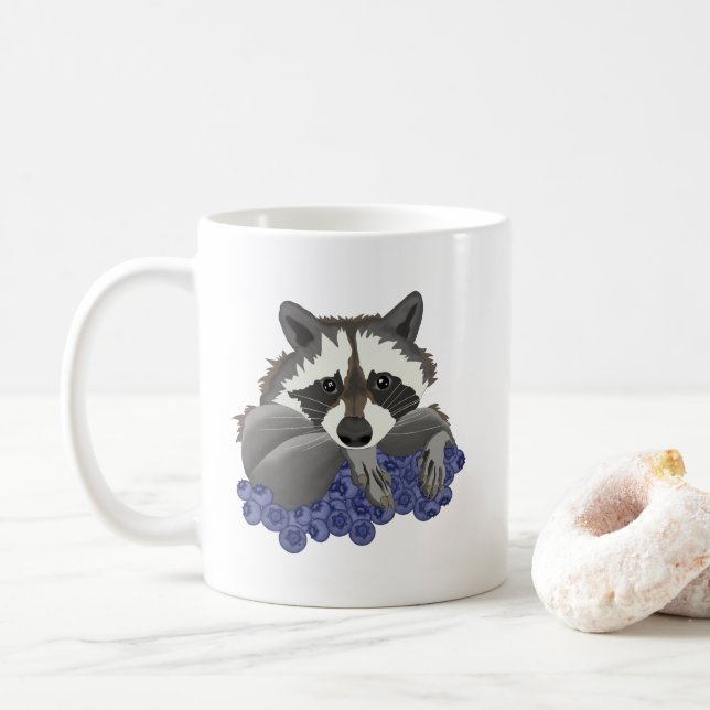 Taza De Café Racco con arándanos (Con donut)