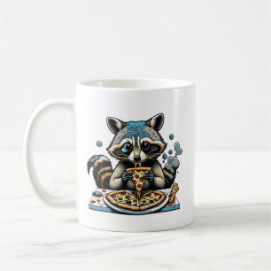 Taza De Café Raccoon come pizza