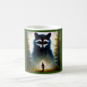 Taza De Café Raccoon de animales espirituales 2