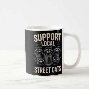 Taza De Café Raccoon Funny Sungles Vintage Support Local Street