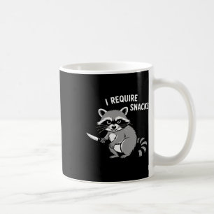 Taza De Café Raccoon gracioso Reto Snacks Halloween Humor 1