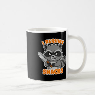 Taza De Café Raccoon gracioso Reto Snacks Humor De Halloween Ca