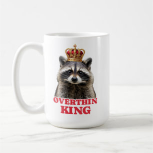 Taza De Café Raccoon Overthinking King