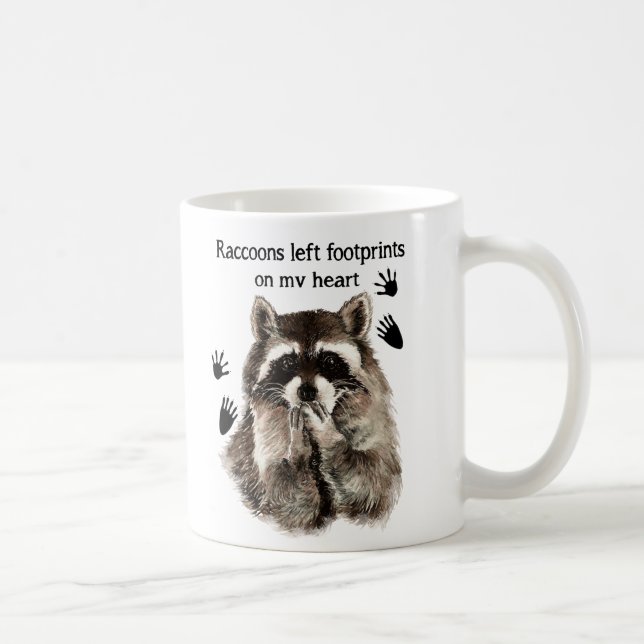 Taza De Café Raccoons dejó huellas en mi presupuesto de humor p (Derecha)