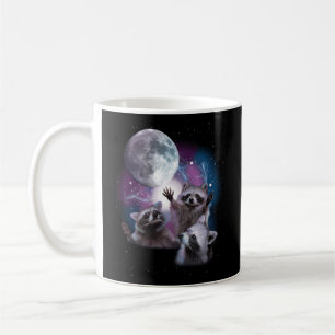 Taza De Café Raccoons Howling At The Moon - Raccoon