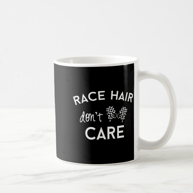 Taza De Café Race Hair Don't Care, Funny Girls Racing  (Derecha)