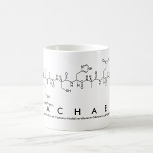 Taza De Café Rachael peptide name mug