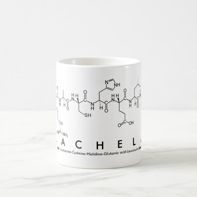 Taza De Café Rachela peptide nombre mug (Centro)