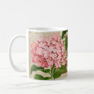 Taza De Café Racimos de Hortensias Rosas
