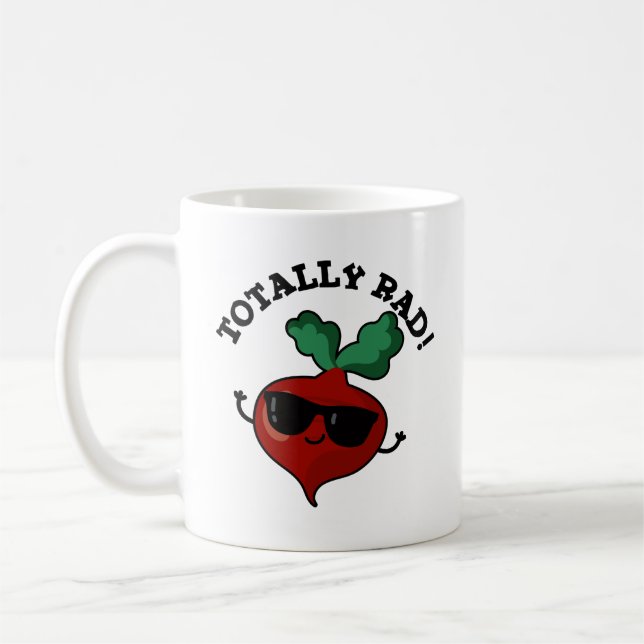 Taza De Café Rad Funny Veggie Radish Pun (Izquierda)