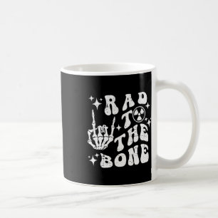 Taza De Café Rad To The Bone Funny Skeleton Rock Hand Halloween