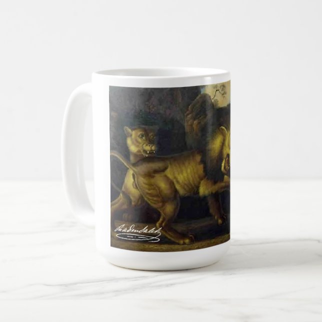 Taza De Café Raden Saleh® Coffee Mug 'Lions and Snake' (Anverso izquierdo)