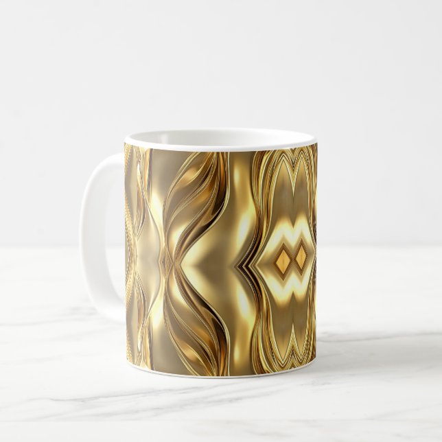 Taza De Café Radiant Golden Pattern (Anverso izquierdo)