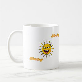 Taza De Café Radiant Golden Sun Artistic Graphic Mug