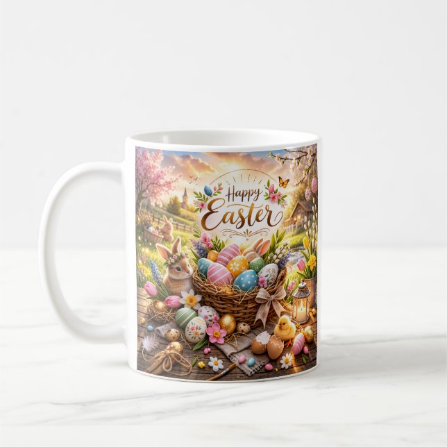 Taza De Café Radiant Sunrise Happy Easter (Izquierda)