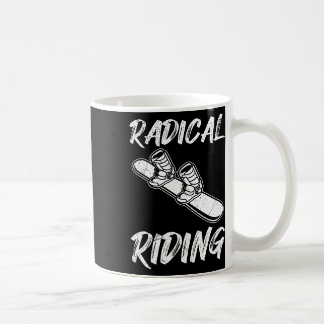Taza De Café Radicador de snowboard Graciosos niños Snowboard (Derecha)