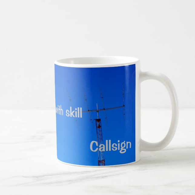 Taza De Café Radio Amateur QRP y Callsign Mug (Derecha)