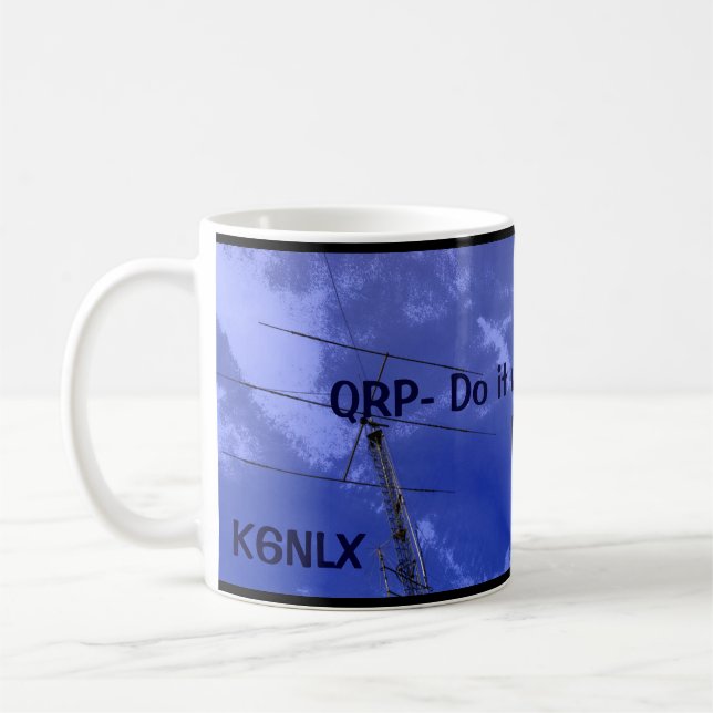 Taza De Café Radio Amateur QRP y Callsign Mug 3 (Izquierda)