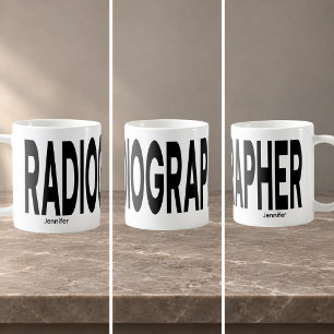 Taza De Café RADIOGRAFO Texto envolvente Personalizado