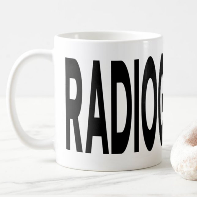 Taza De Café RADIOGRAPHER Black Typography (Subido por el creador)