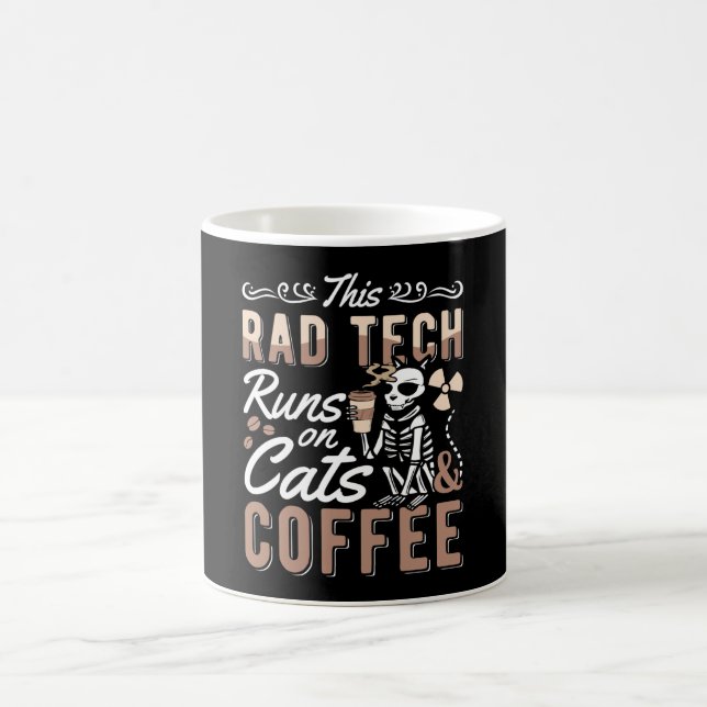 Taza De Café Radiología Esta Tecnología Rad Corre Gatos Y Xris  (Centro)