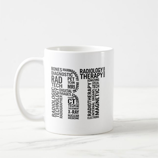 Taza De Café Radiología Rad Tech RT (Izquierda)
