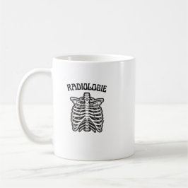 Taza De Café Radiologie Rib Cage Skeleton Illustration