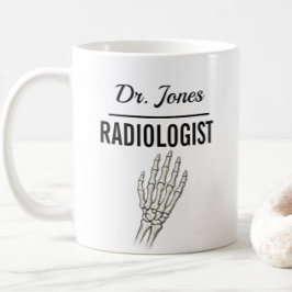 Taza De Café RADióLOGO Regalo de médico con nombre personalizad