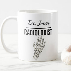 Taza De Café RADióLOGO Regalo de médico con nombre personalizad