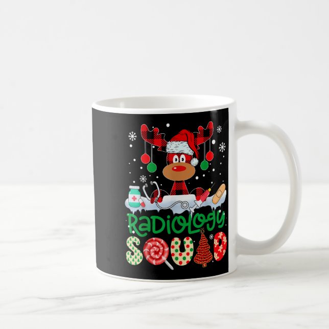 Taza De Café Radiology Squad Nurse Reindeer Buffalo Red Plaid C (Derecha)