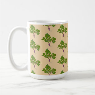 Taza De Café Radish de granjeros Turnips Patrón de jardinería