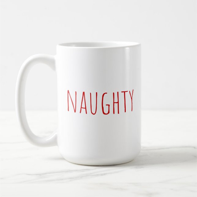 Taza De Café Rae Dunn travieso inspiró a los Navidades (Izquierda)