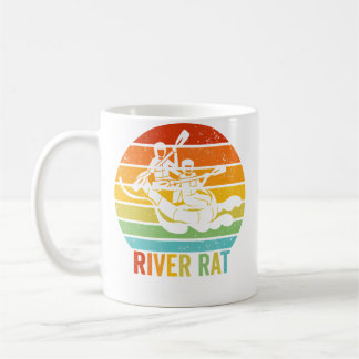 Taza De Café Rafting River Rat Whitewater Rafting Vintage Graph