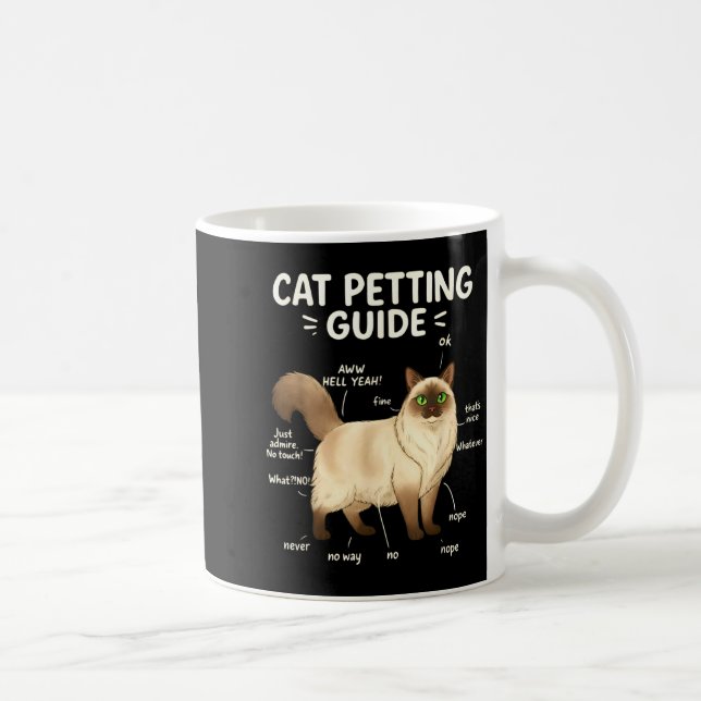 Taza De Café Ragdoll Cat Petting Guide Funny Cat Lover  (Derecha)