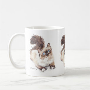 Taza De Café Ragdoll cat por Artist GV Hemmings