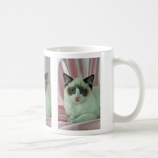 Taza De Café Ragdoll, sello bicolor (Derecha)