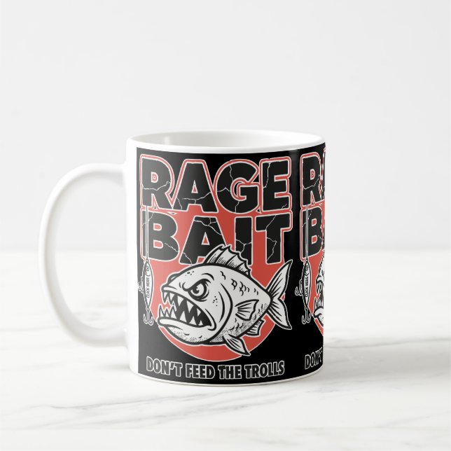 Taza De Café Rage Bait, Don’t Feed The Trolls (Izquierda)