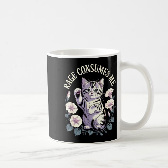 Taza De Café Rage Consumes Me Cute Kitten  (Derecha)